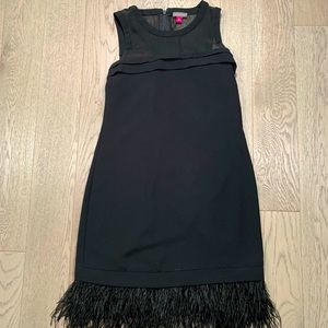 Vince Camuto Feather-bottom dress